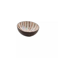 Bol en noix de coco avec nacre rayures naturel