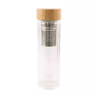 Double-walled tea bottle with infuser 420ml