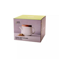 Théière avec couvercle en acacia blanc 600ml