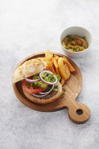 Planche à hamburger en acacia rond ø 20cm FSC®