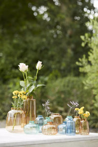 Mini-vaas geel, groen of grijs Ø 6.5cm H 12cm