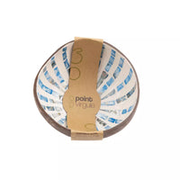 Bol en noix de coco avec nacre rayures bleu