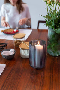 Vaas blauw Ø 10.5cm H 17.5cm