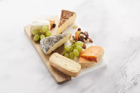 Marble & acacia wood serving board 30x20cm