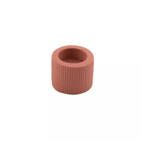 Ceramic low tealight holder dusty rose