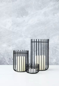 Wire bougeoir noir Ø 8.2cm