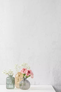 Mini-vaas geel, groen of grijs Ø 8cm H 8cm