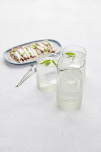 Serveerschotel blauw 20x11cm