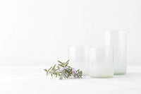 Set de carafe et 2 verres en verre upcyclé transparent