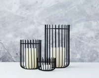 Wire bougeoir noir Ø 8.2cm