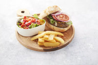 Hamburgerplank uit acaciahout rond ø 25cm FSC®