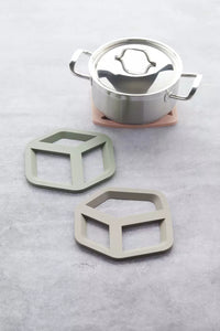 Sous-plat 3D pentagone taupe