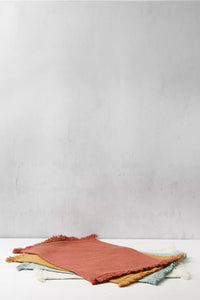 Placemat uit 100% gerecycleerd katoen okergeel