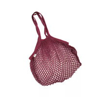 Parisian netbag with long handles wine red