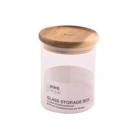 Bocal avec couvercle en bois d'acacia 450ml