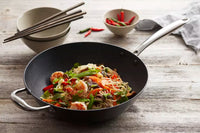 Pan-à-moi wok en fonte avec revêtement excalibur ø 30cm