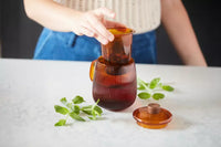 Tea cup with filter 600ml dark orange