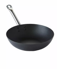 Carbon steel wok with excalibur non-stick coating ø 30cm
