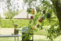 Vogelhuisje uit bamboevezel eikel okergeel