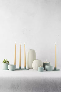 Lage vaas lichtgrijs