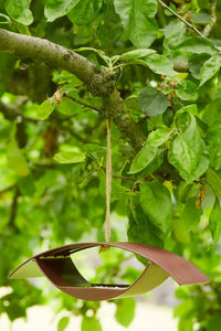 Voederhuisje vogels uit bamboevezel vintage maroon