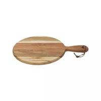 Round acacia wood serving board 35x24.5x1.5cm