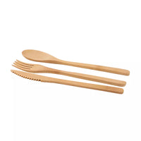 3-piece bamboo cutlery set