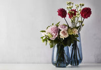 Vaas blauw Ø 17.5cm H 35cm