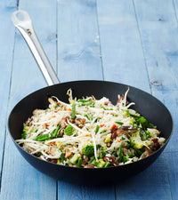 Carbon steel wok with excalibur non-stick coating ø 30cm