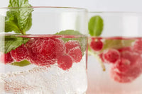 Set of 4 glasses from upcycled glass transparent 400ml