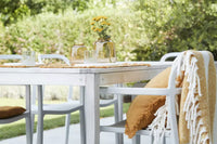 Plaid uit 100% gerecycleerd polyester wit/okergeel