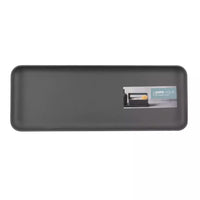 Tray in bamboo fiber dark grey