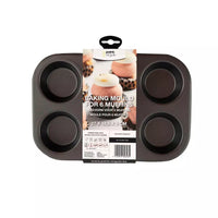 Bakvorm met anti-aanbaklaag voor 6 muffins