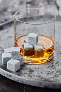 Set de 9 glaçons en pierre avec pochette