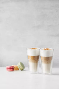 Set de 2 verres latte à double paroi en verre borosilicaté 450ml