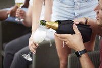 Set van champagnestop en wijnkoeler