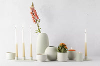 Lage vaas lichtgrijs