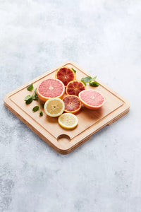 Bamboo cutting board with groove dishwasher safe 35x35x2.5cm FSC®