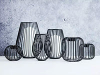 Wire candle holder black ø 11.5cm