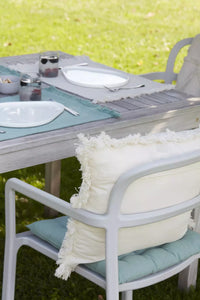 Coussin décoratif en 100% coton recyclé blanc