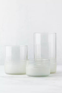 Set of 4 glasses from upcycled glass transparent 250ml