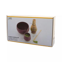 Matcha set with whisk, holder, spoon, bowl and cup