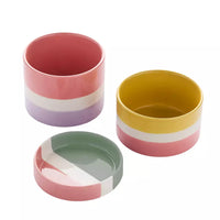 Sharing Summer set van 3 schaaltjes uit steengoed 10x10x17cm