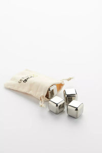 Set van 4 herbruikbare ijsblokjes met zakje