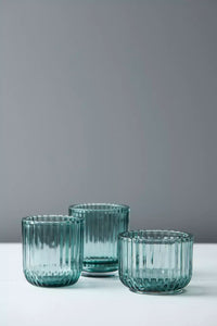 Tealight holder green ø 9cm H 9.3cm