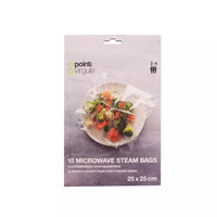 Set of 15 microwave steam bags