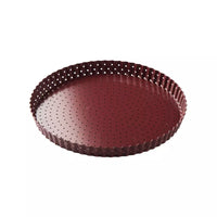 Fluted tart pan with removable base made of non-stick carbon steel ø24cm