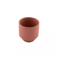 Haut bougeoir en céramique vieux rose