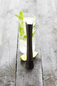 Cocktail stamper metallic zwart