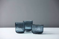 Theelichthouder blauw ø 8.8cm H 10cm